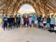 Kofán community celebrating their new bamboo workshop with the TerraKeepers team